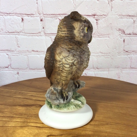 Vintage Lefton Hand Painted Owl KW866 Porcelain Figurine - Picture 6 of 7